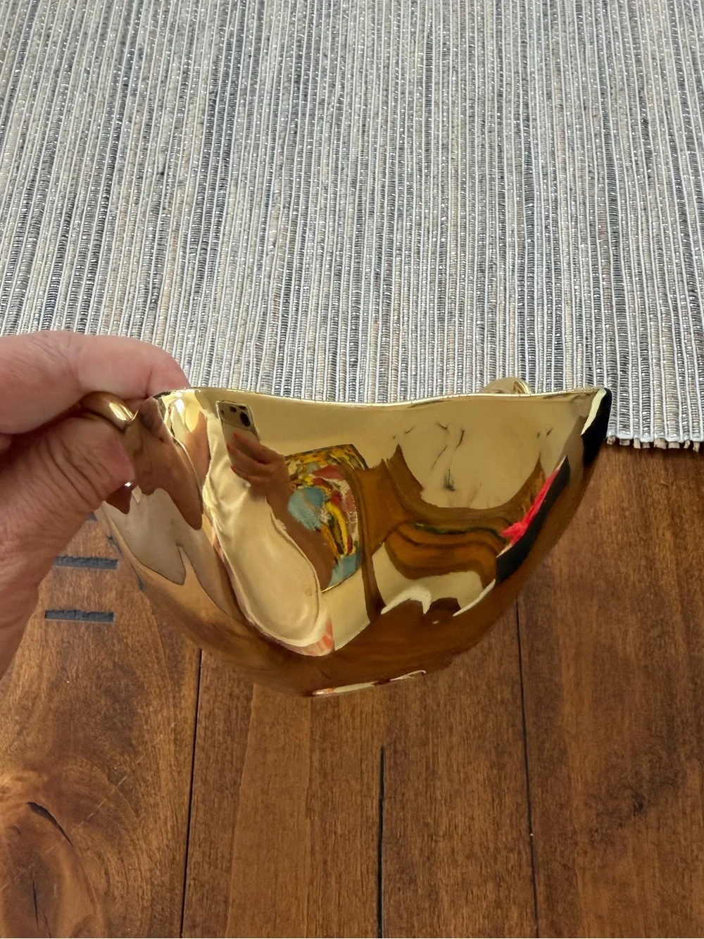 Pampa Bay - White and Gold Porcelain Decorative Catchall Bowl
